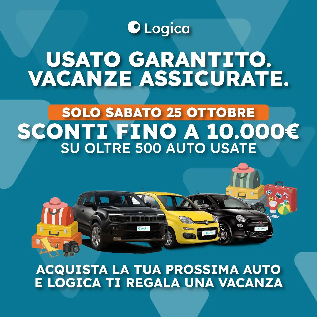 Immagine promozione Compra la tua macchina usata da Logica: per te fino a €10.000 di sconto!