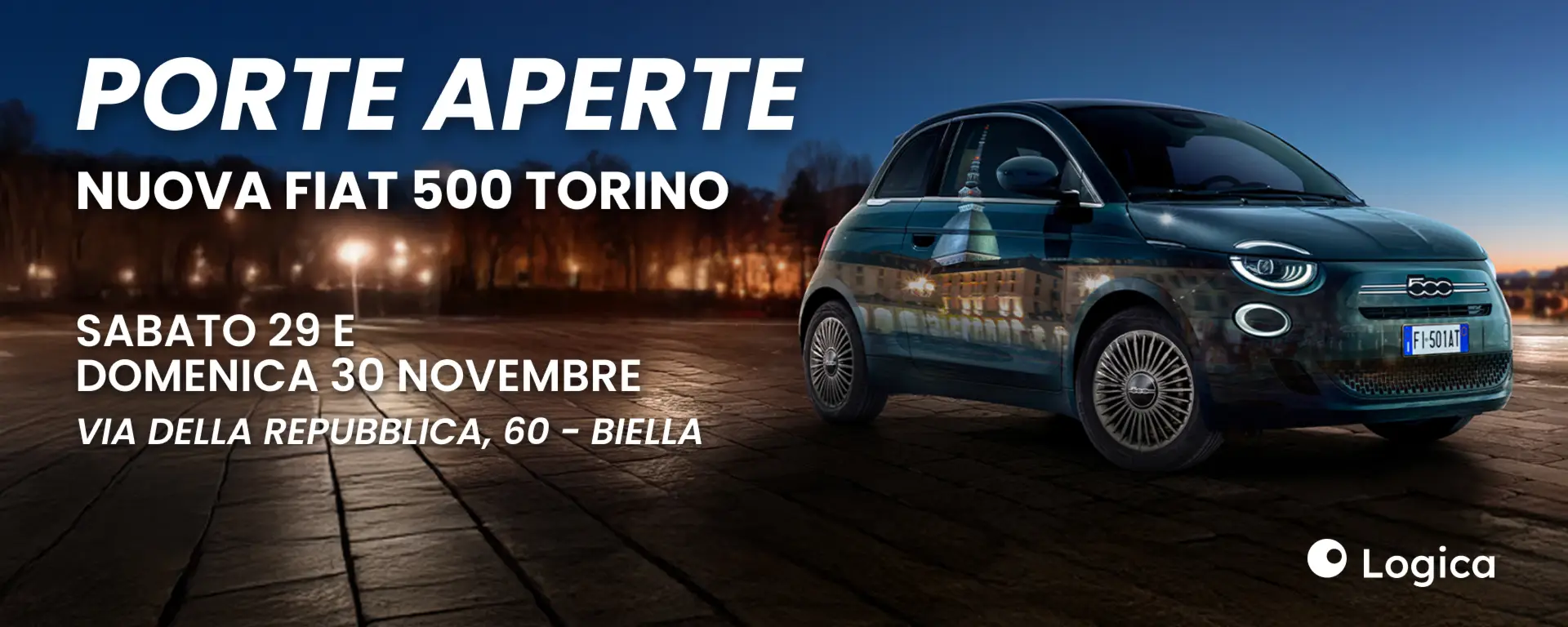 slider desktop Porte aperte nuova Fiat 500 Hybrid